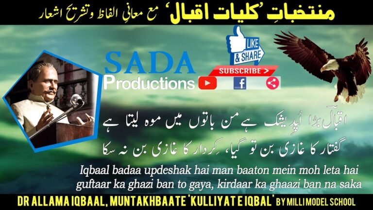 Iqbal badaa updeshak hai man baaton mein moh leta hai || Dr Allama Iqbal
