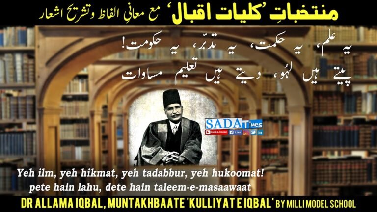 यह इल्म, यह हिक्मत, यह तदब्बुर, यह हुकूमत! || Dr Allama Iqbal