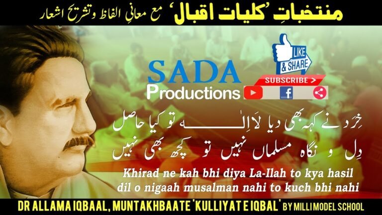 ख़िरद ने कह भी दिया ला इलाह तो क्या हासिल || Dr Allama Iqbal