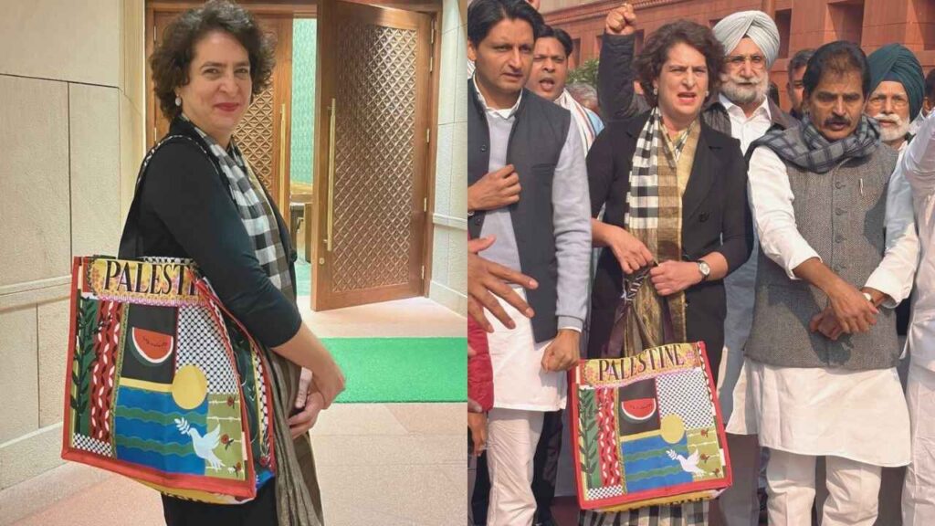 Priyanka Gandhi palestine bag_Sadaa Times